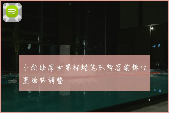 小新缺席世界杯蜡笔队阵容前锋位置面临调整